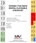 CESSNA 172S NAVIII DIGITAL CLICKABLE CHECKLIST