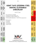 USAF T-41C (CESSNA 172E) DIGITAL CLICKABLE CHECKLIST