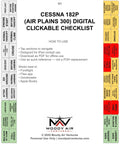 CESSNA 182P (AIR PLAINS 300) DIGITAL CLICKABLE CHECKLIST