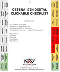 CESSNA 172N DIGITAL CLICKABLE CHECKLIST