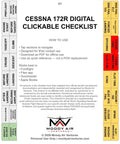 CESSNA 172R DIGITAL CLICKABLE CHECKLIST