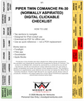 PIPER TWIN COMANCHE PA-30 (NORMALLY ASPIRATED) DIGITAL CLICKABLE CHECKLIST