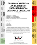 GRUMMAN AMERICAN AA-5A CHEETAH (1977-1979) DIGITAL CLICKABLE CHECKLIST