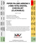 PIPER PA-28R ARROW II (1969-1976) DIGITAL CHECKLIST (CLICKABLE)