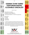 CESSNA T210N TURBO CENTURION DIGITAL CLICKABLE CHECKLIST