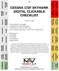 CESSNA 172F SKYHAWK DIGITAL CLICKABLE CHECKLIST