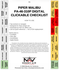 PIPER MALIBU PA-46-310P DIGITAL CLICKABLE CHECKLIST